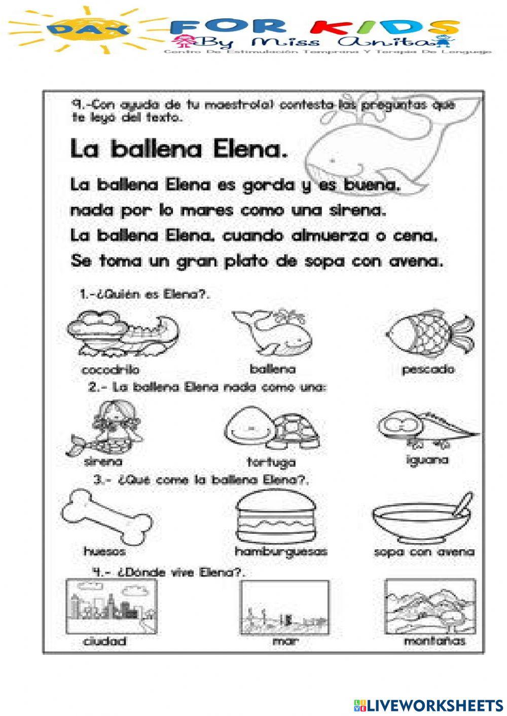 Examen comunicacion 4 años