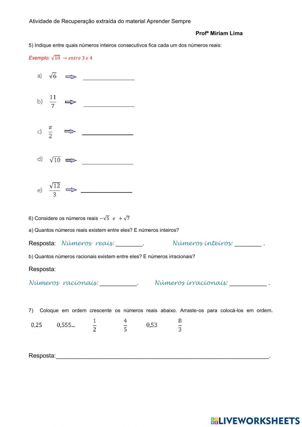 Conjuntos Numéricos