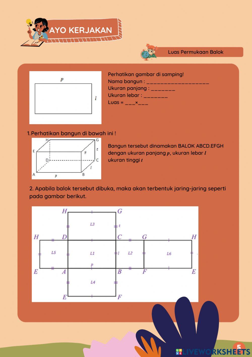 Luas Permukaan Balok