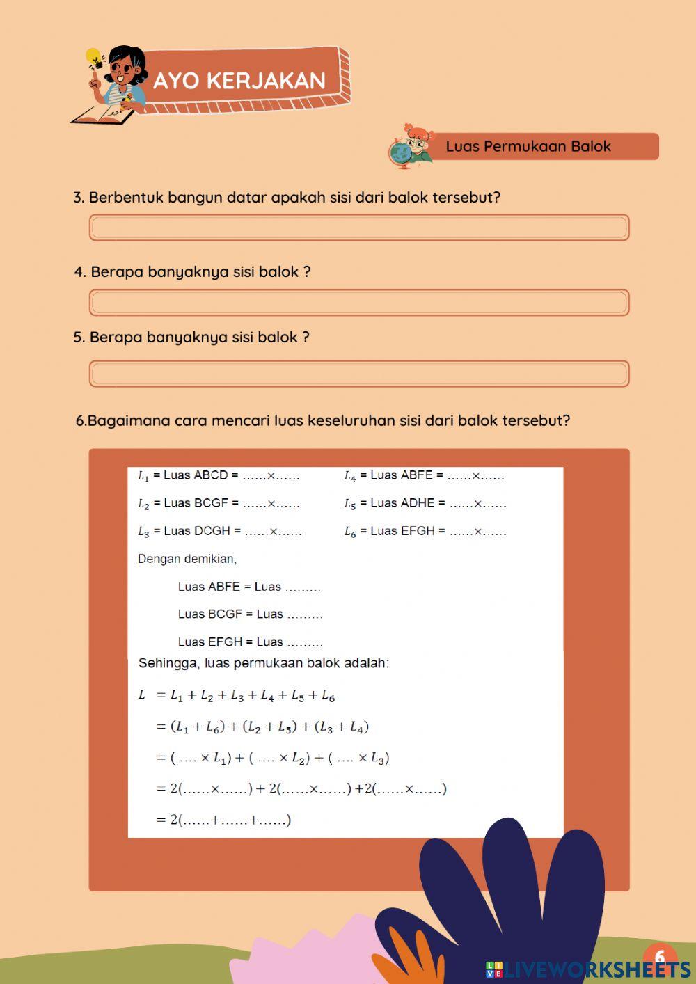 Luas Permukaan Balok