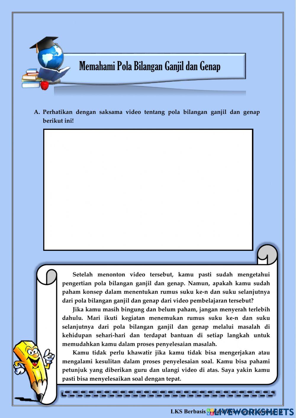 Pola Bilangan Ganjil dan Genap