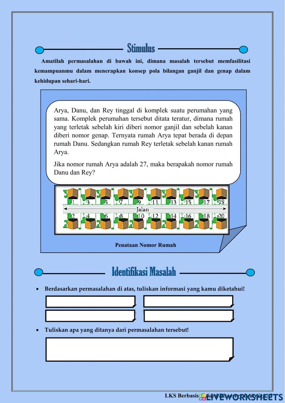 Pola Bilangan Ganjil dan Genap
