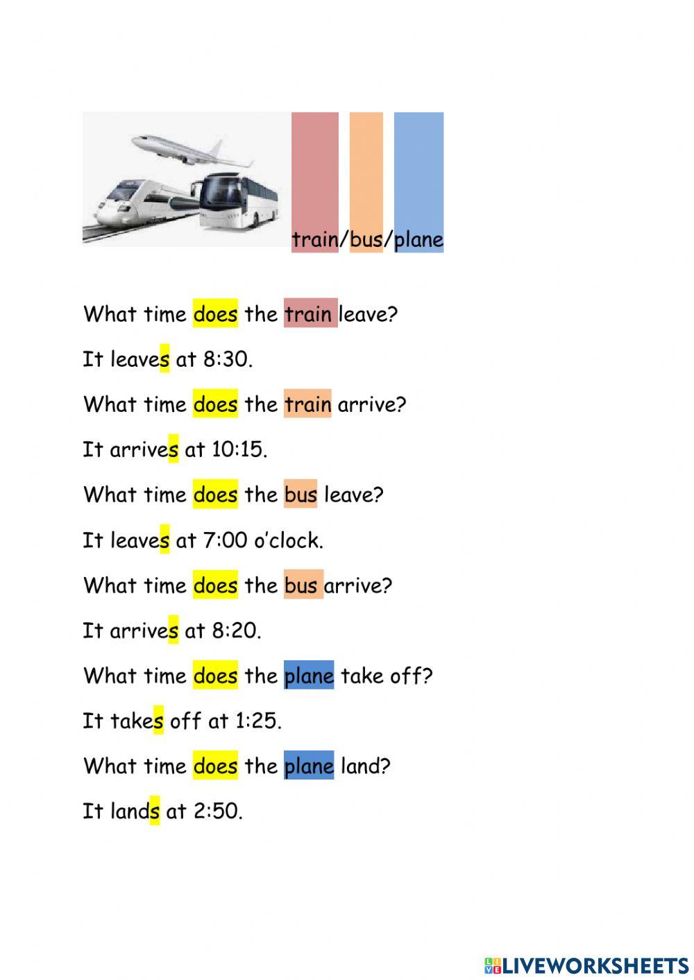 L183 What time does the train leave?