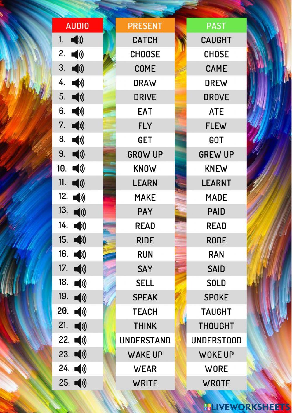 Irregular Past Verbs 7