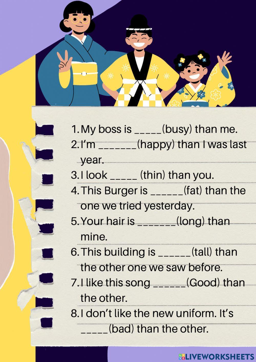 Comparatives vs superlatives