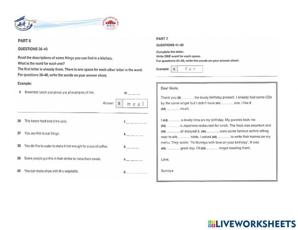 Ket reading and writing