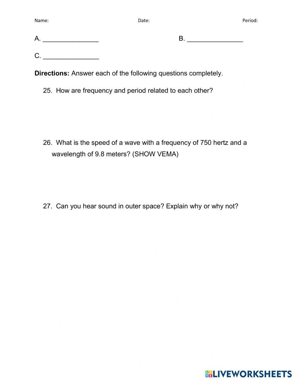 Wave Characteristics and Types