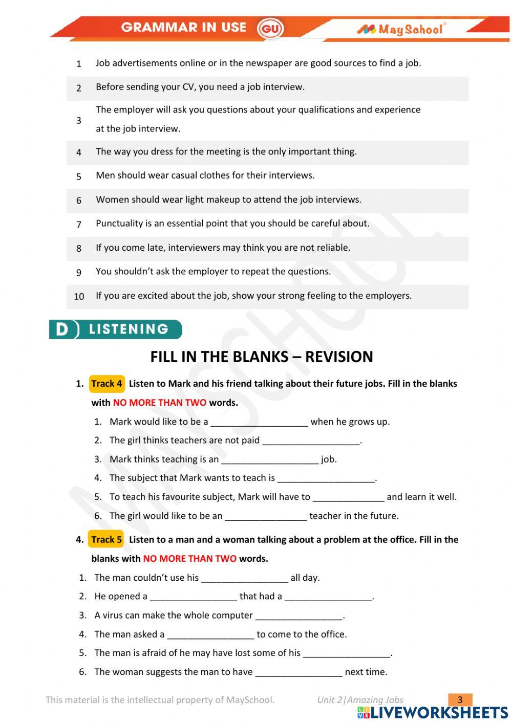 GU-U2-Amazing Jobs-Listen&Read