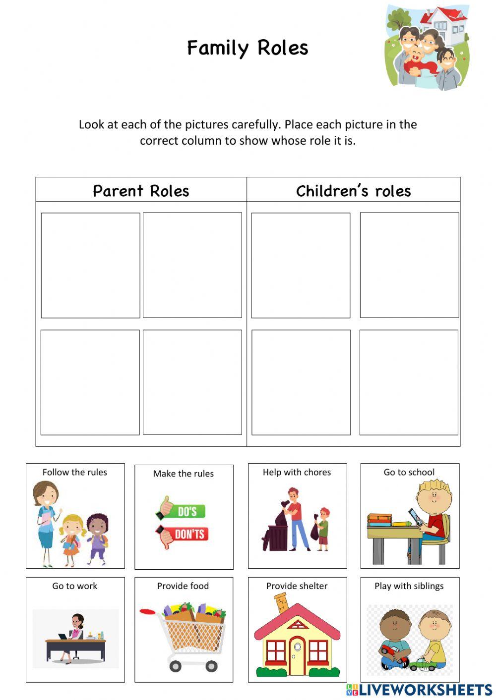 1988432 Family roles Rebecca Kelson LiveWorksheets