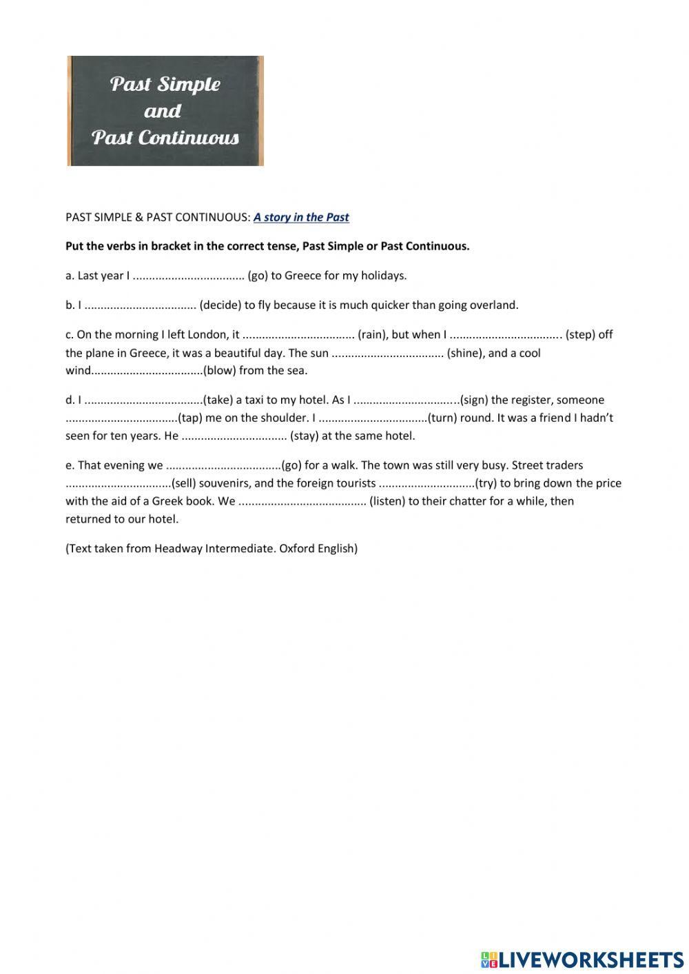 Past simple & Past Continuous