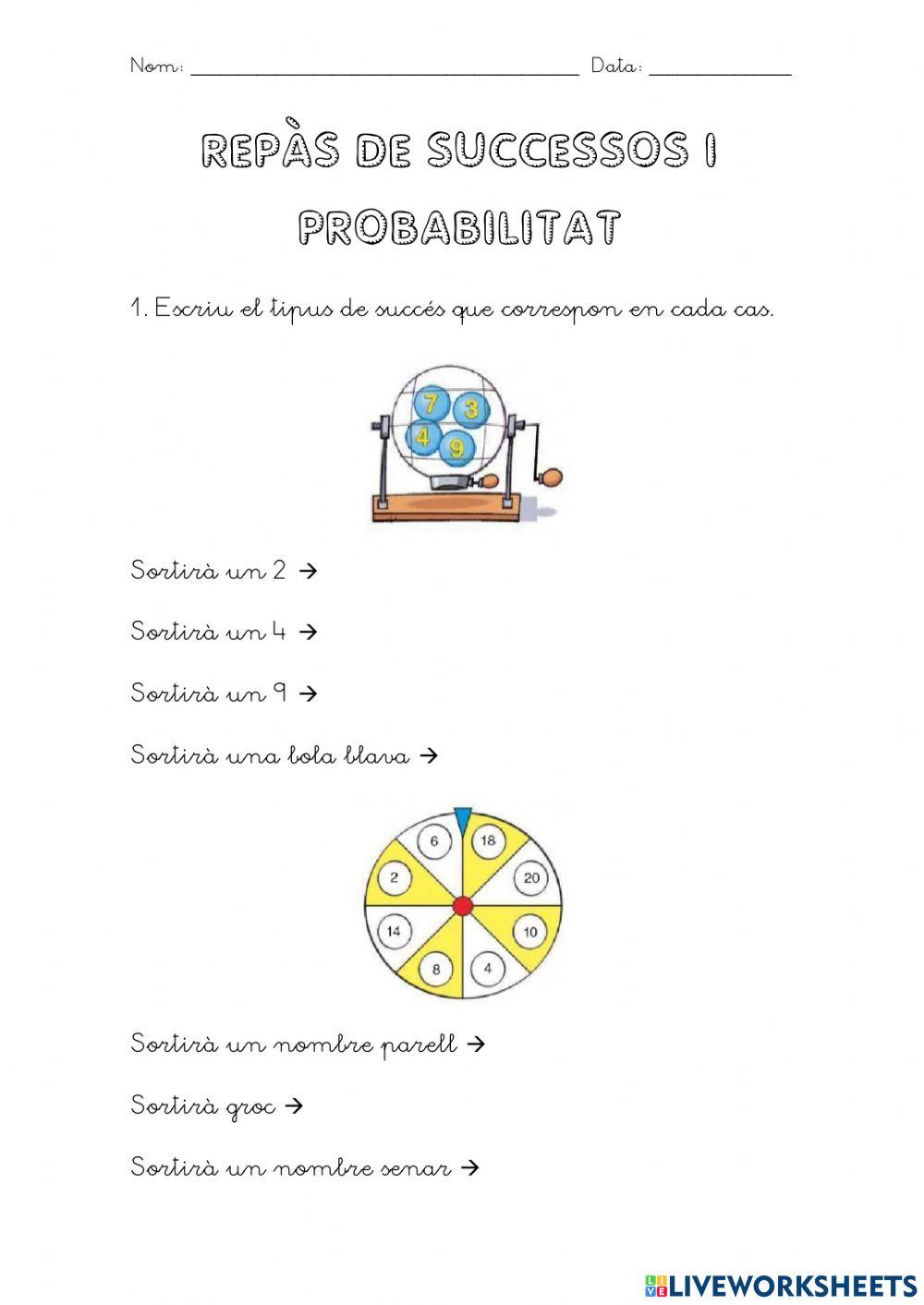 Repàs de successos i probabilitat