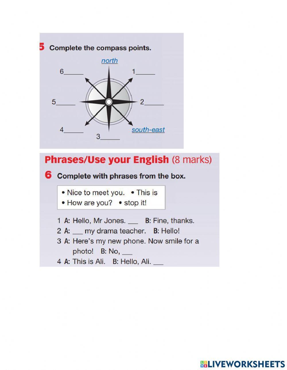 Language Revision Unit 1 Live Beat 1