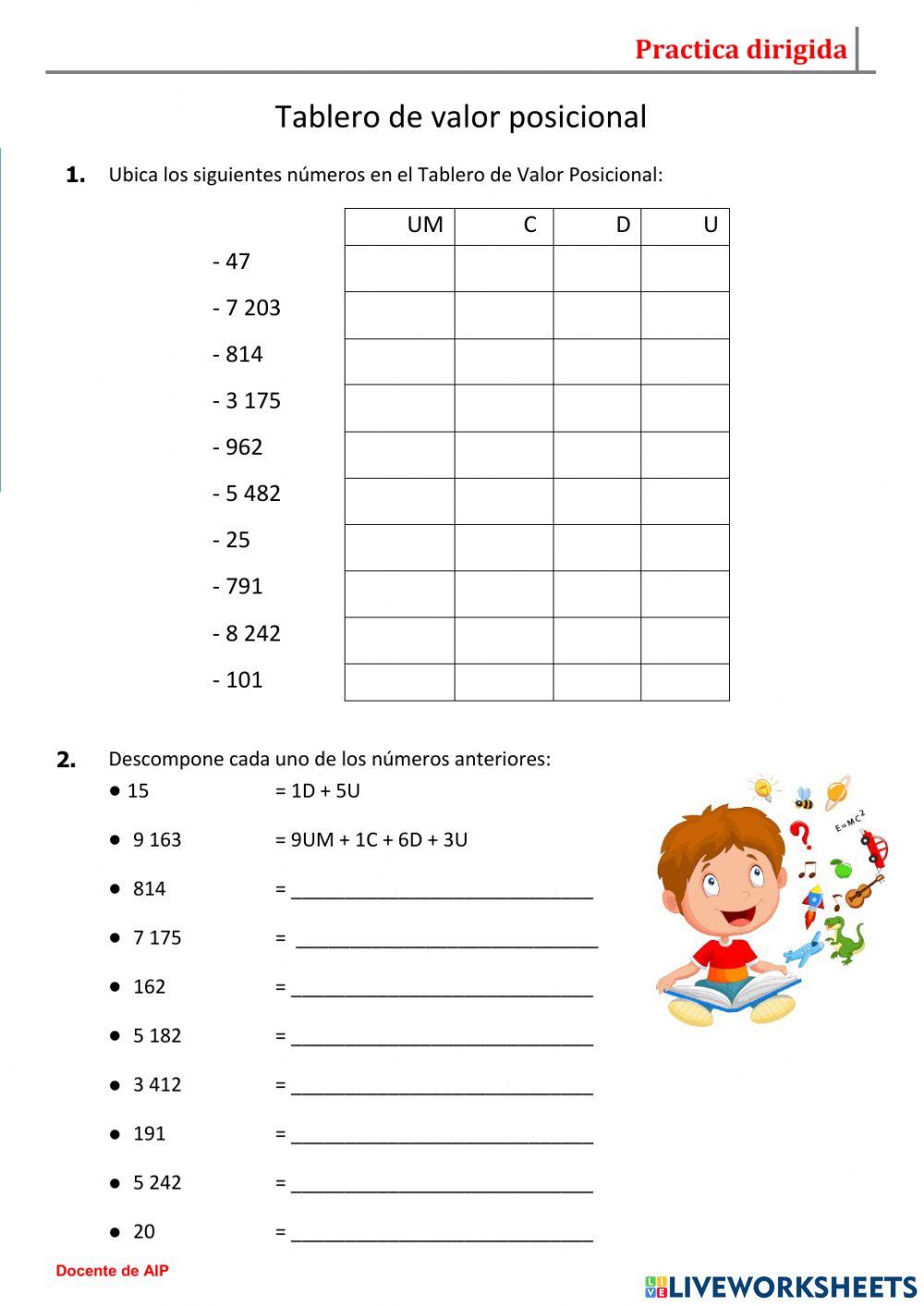 Representación gráfica de los números