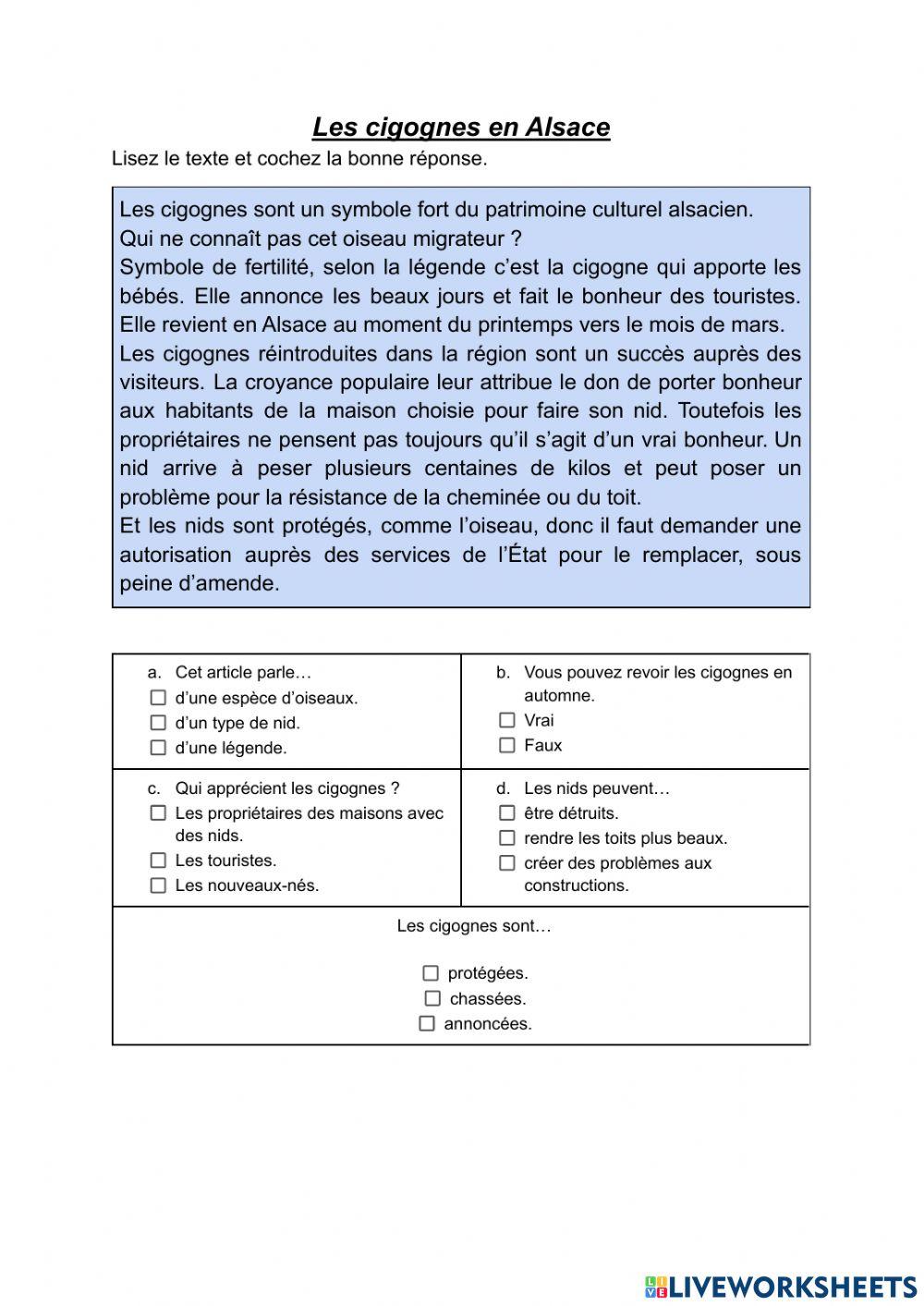 Compréhension écrite