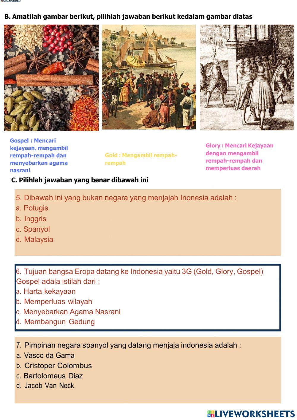 Kedatangan bangsa barat ke Indonesia