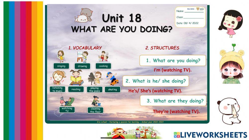 Unit 18: What are you doing?