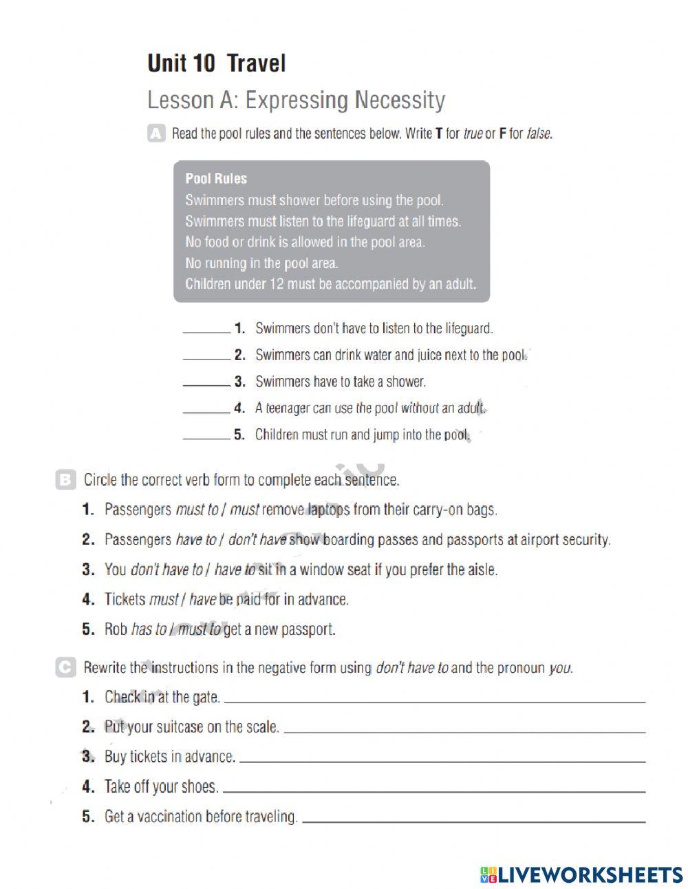 WE2 Grammar Summary Unit 10