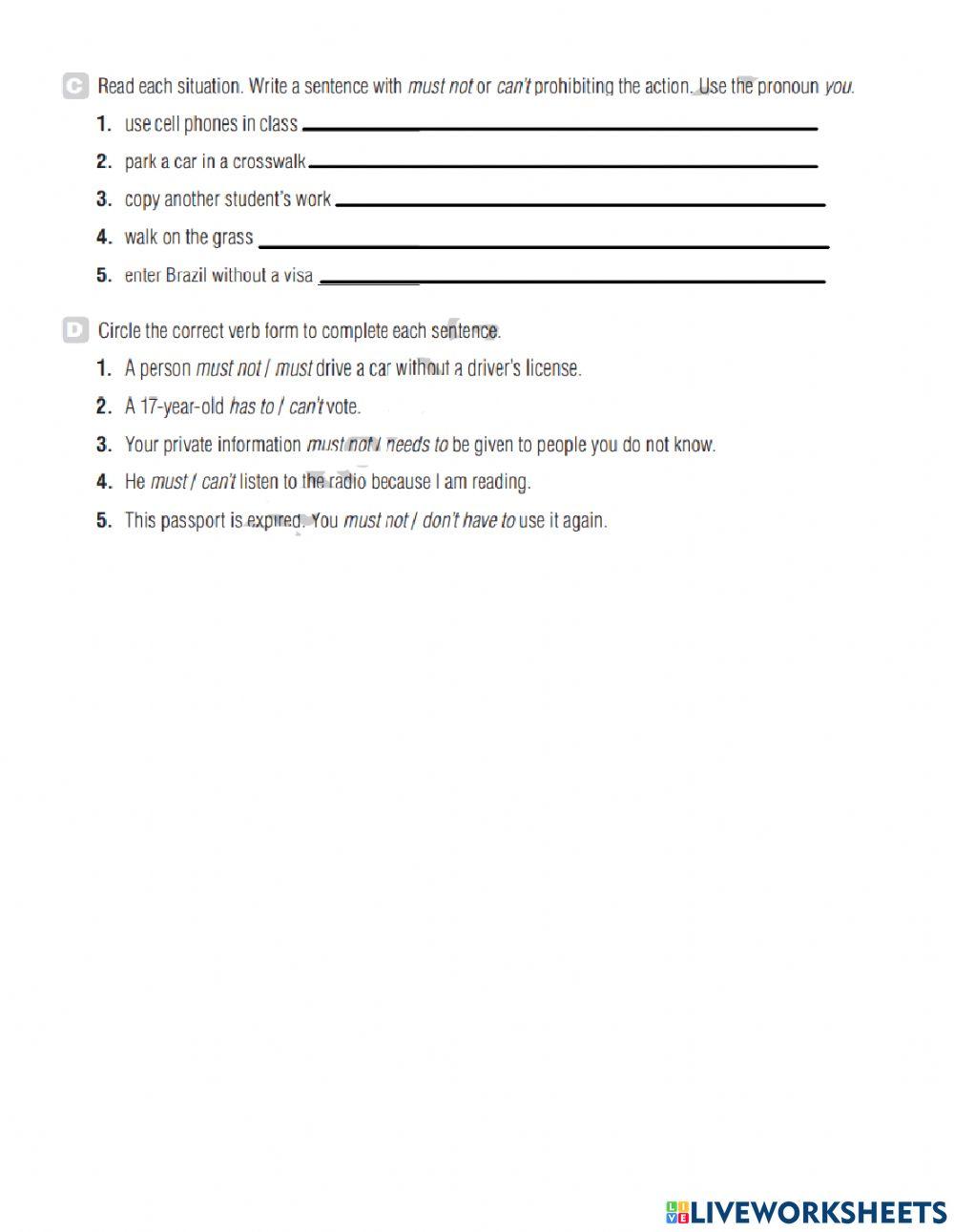 WE2 Grammar Summary Unit 10