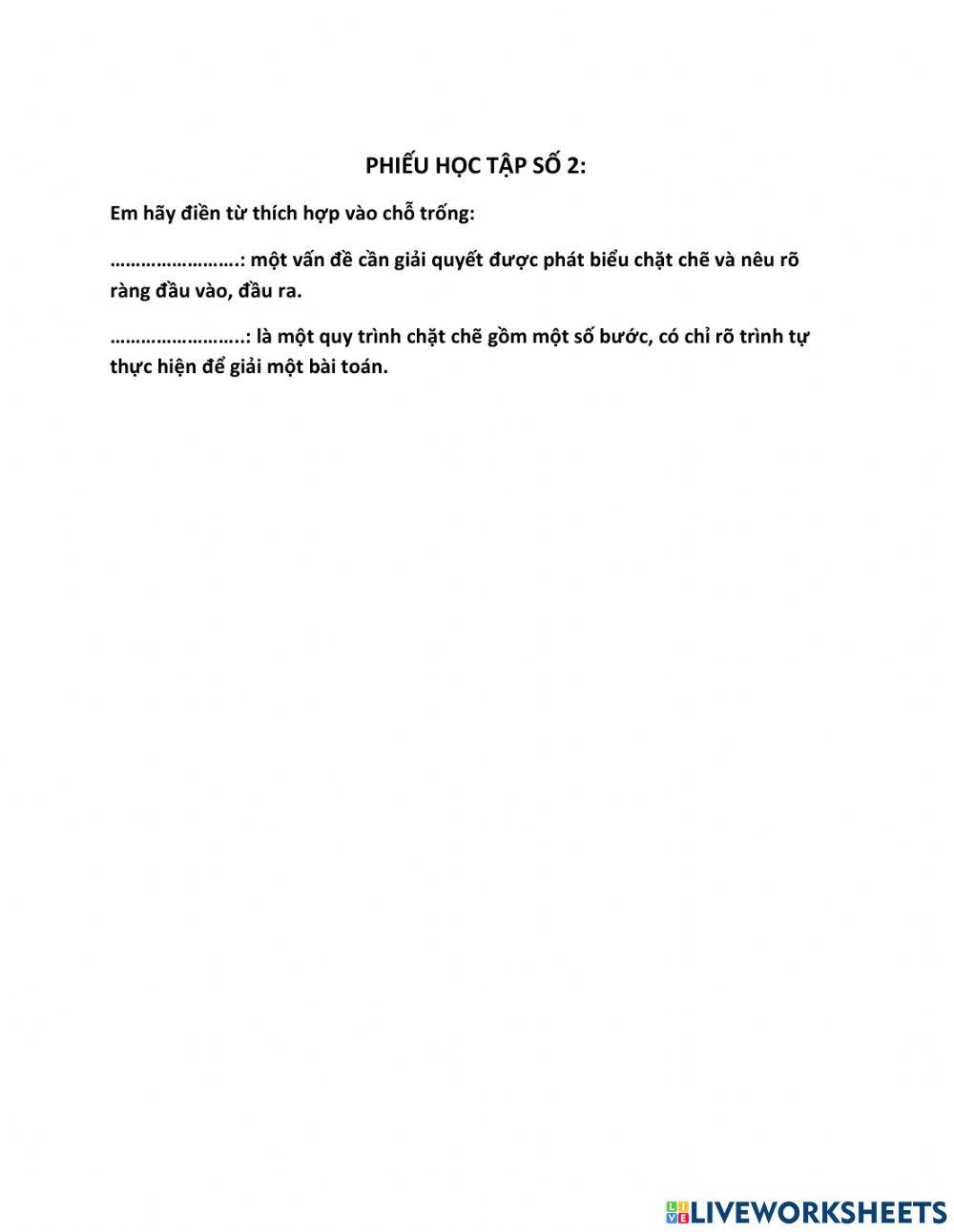 Khái niệm thuật toán