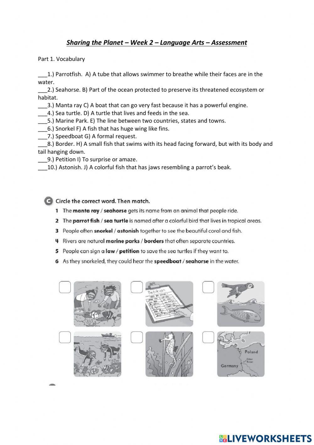 Sharing the planet week 2 la assessment