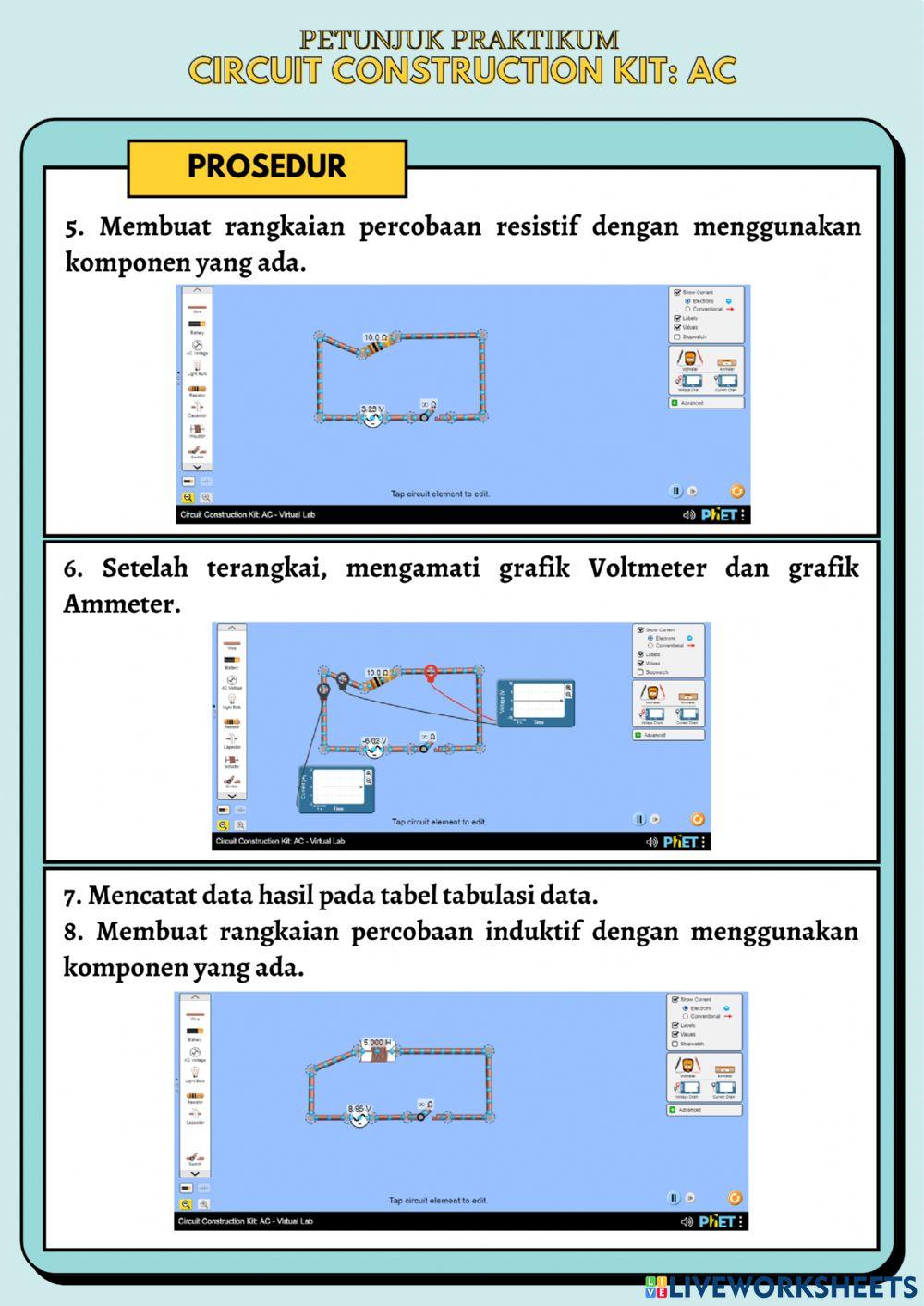 Lembar Kerja Praktikum Circuit Construction Kit AC Berbasis PhET
