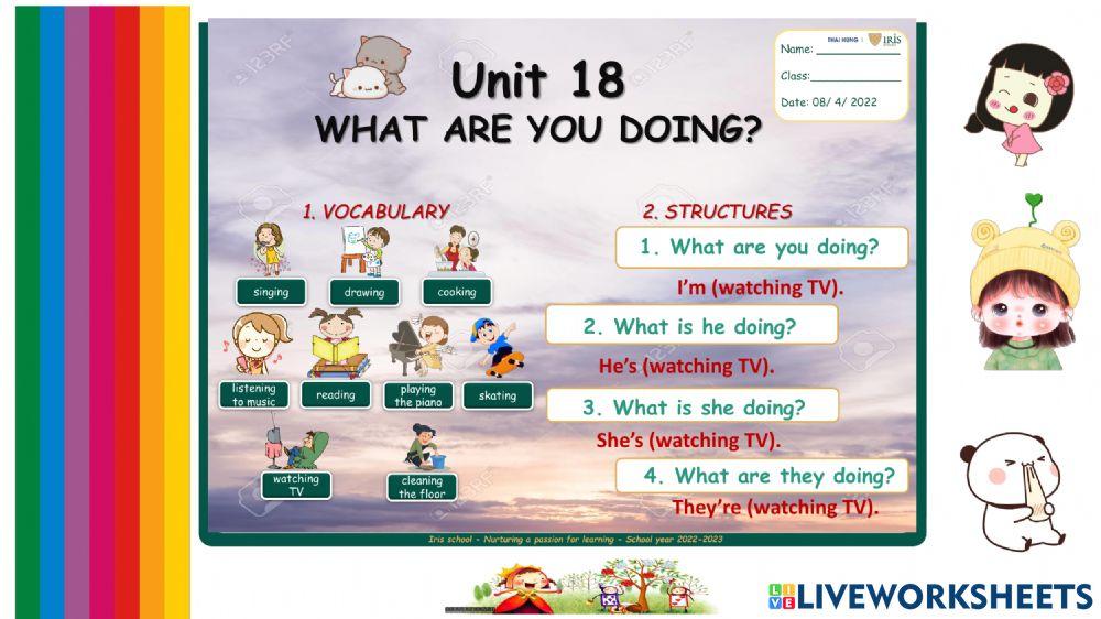 Unit 18: What are you doing?