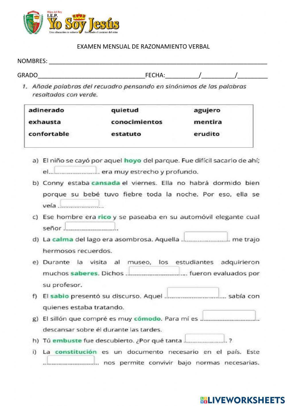 Sinónimos y antónimos