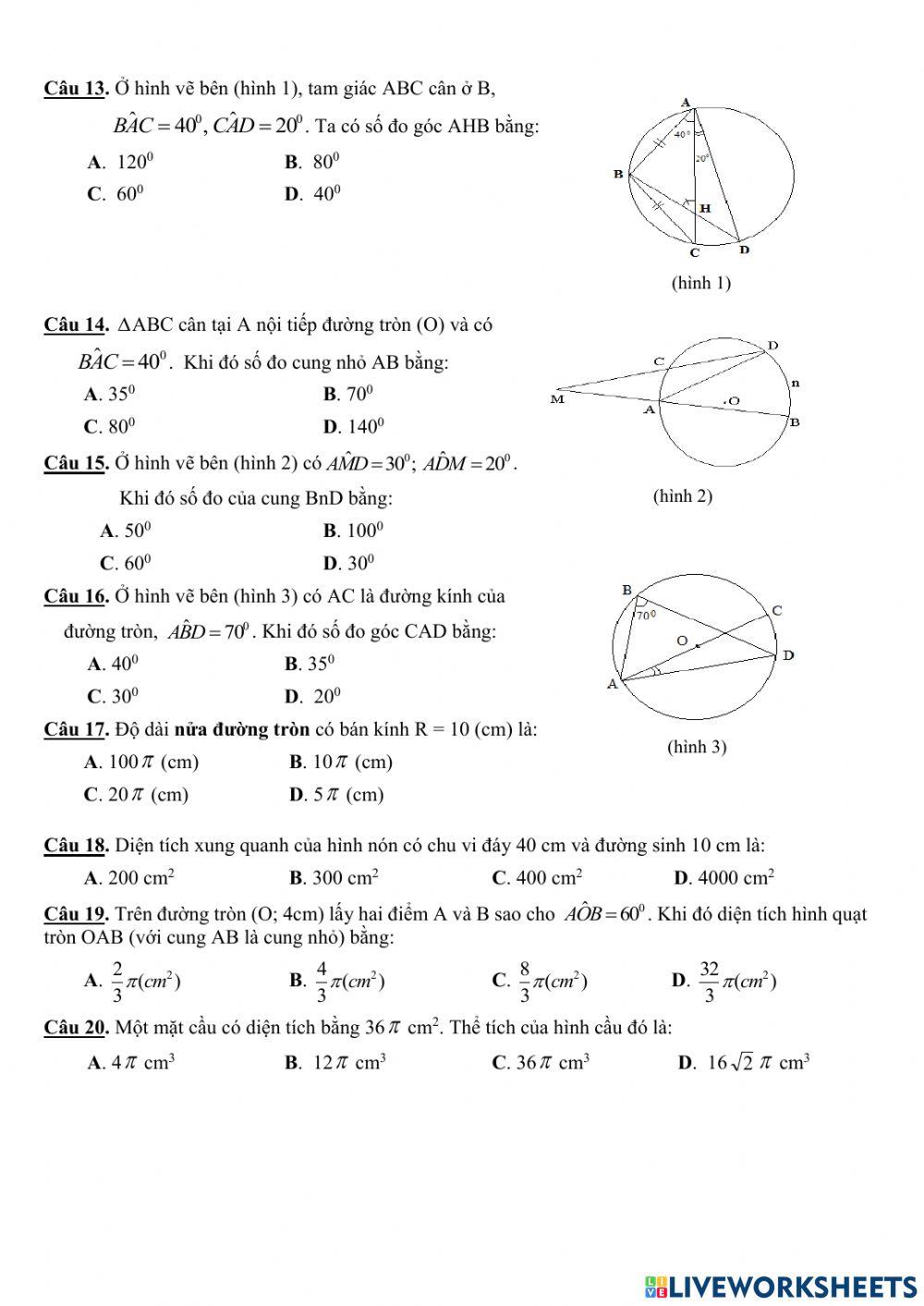 Đề thi HK2 toán 9 1516