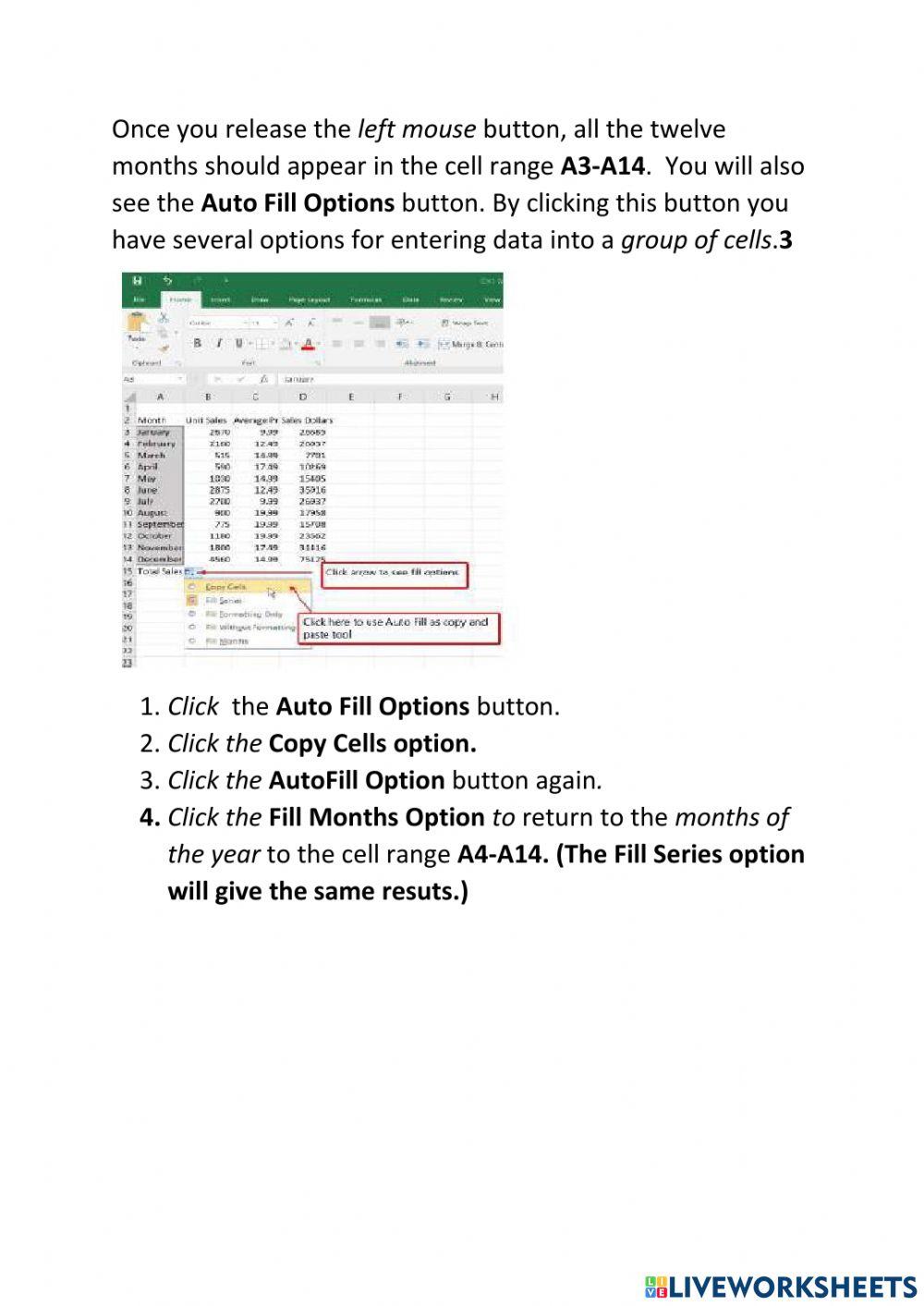 Lesson 5 Entering Editing and Managing Data. worksheet | Live Worksheets