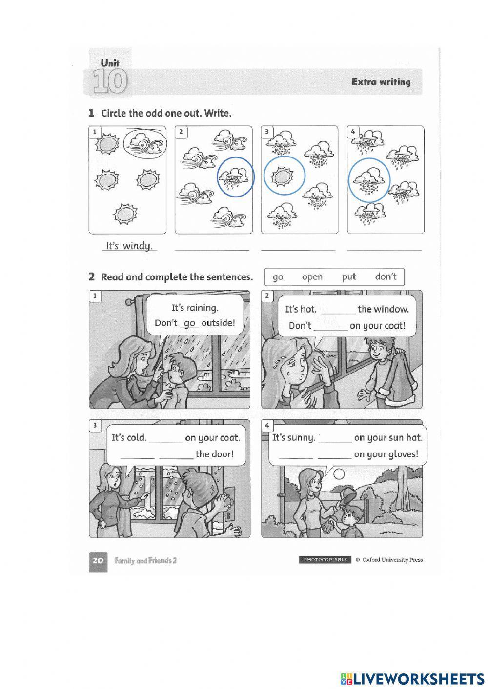 Family and friends 2 test unit 10