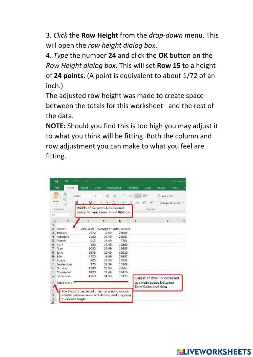 Lesson 6 deleting data and using the undo command worksheet live