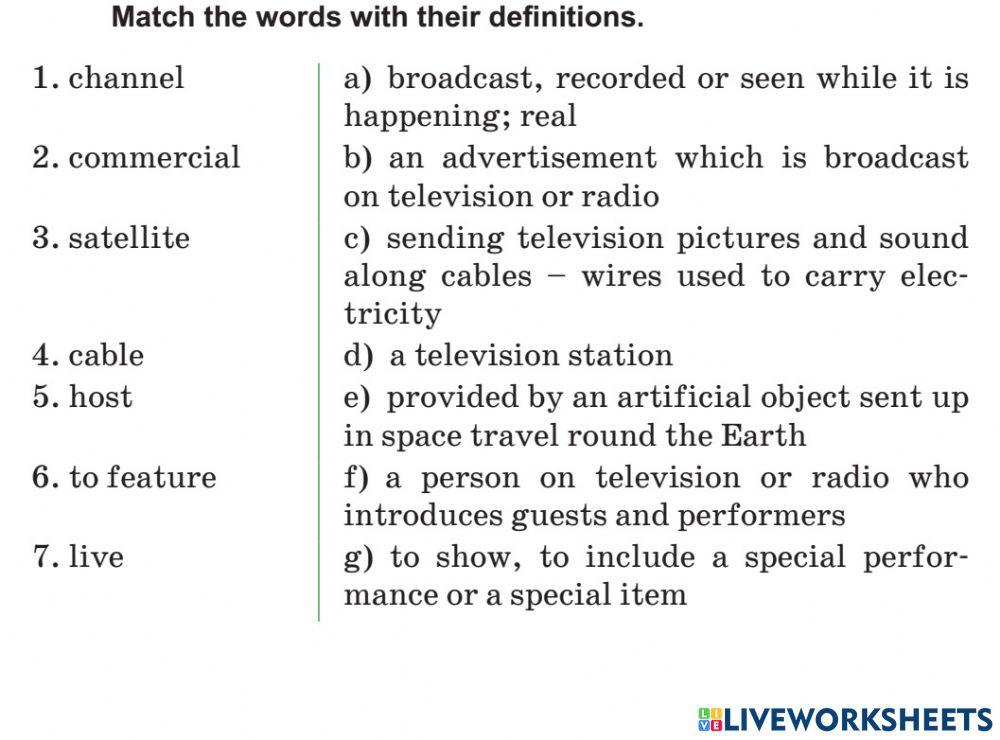 TV definition U8 L6