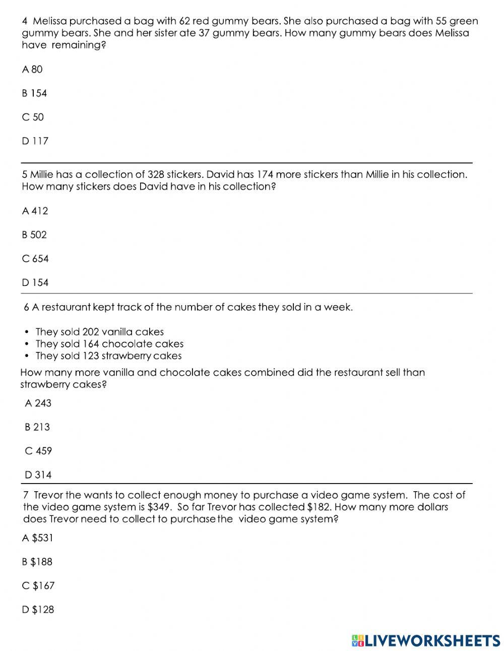 3.4a Teks Math Problems (-+)