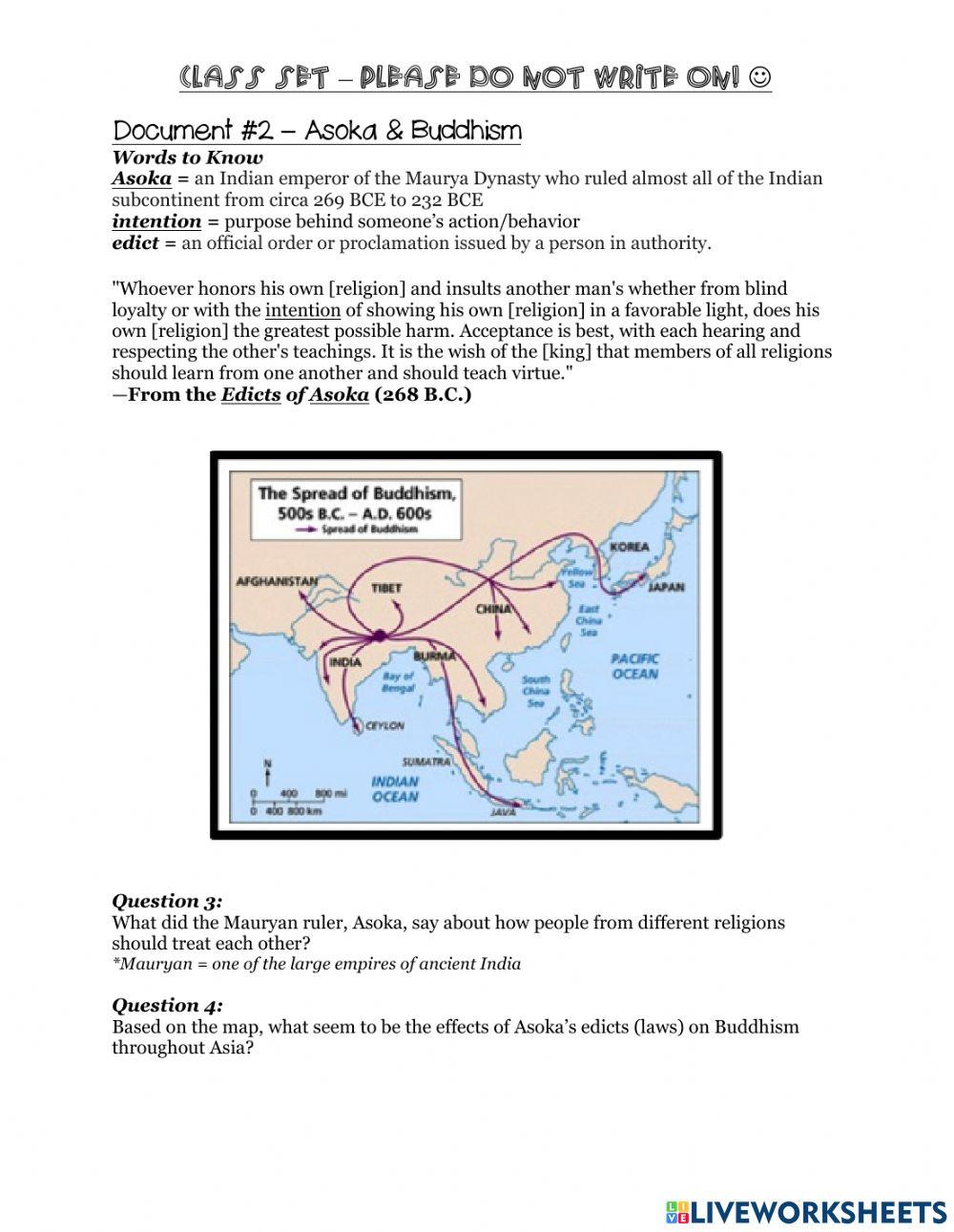 Ancient India Worksheet