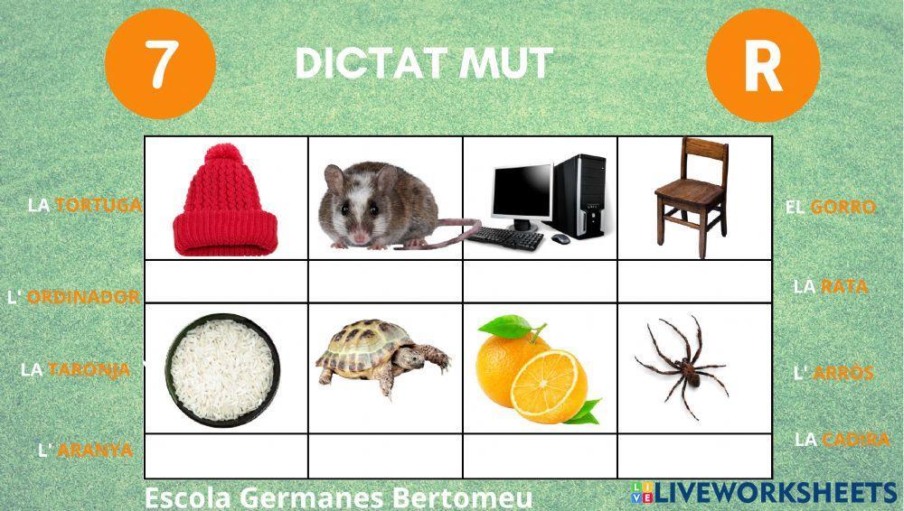 Dictat mut R inicial