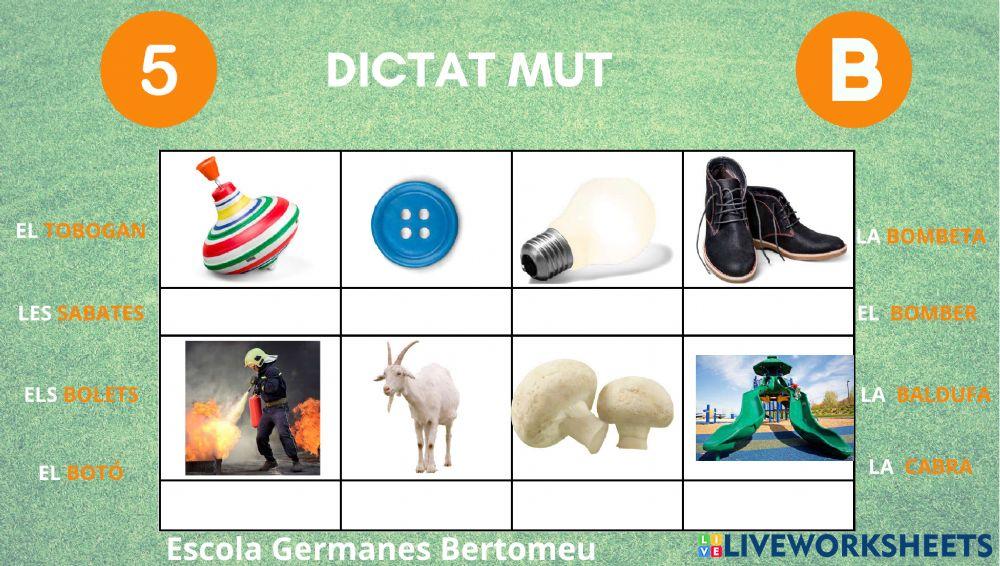 Dictat mut B  inicial