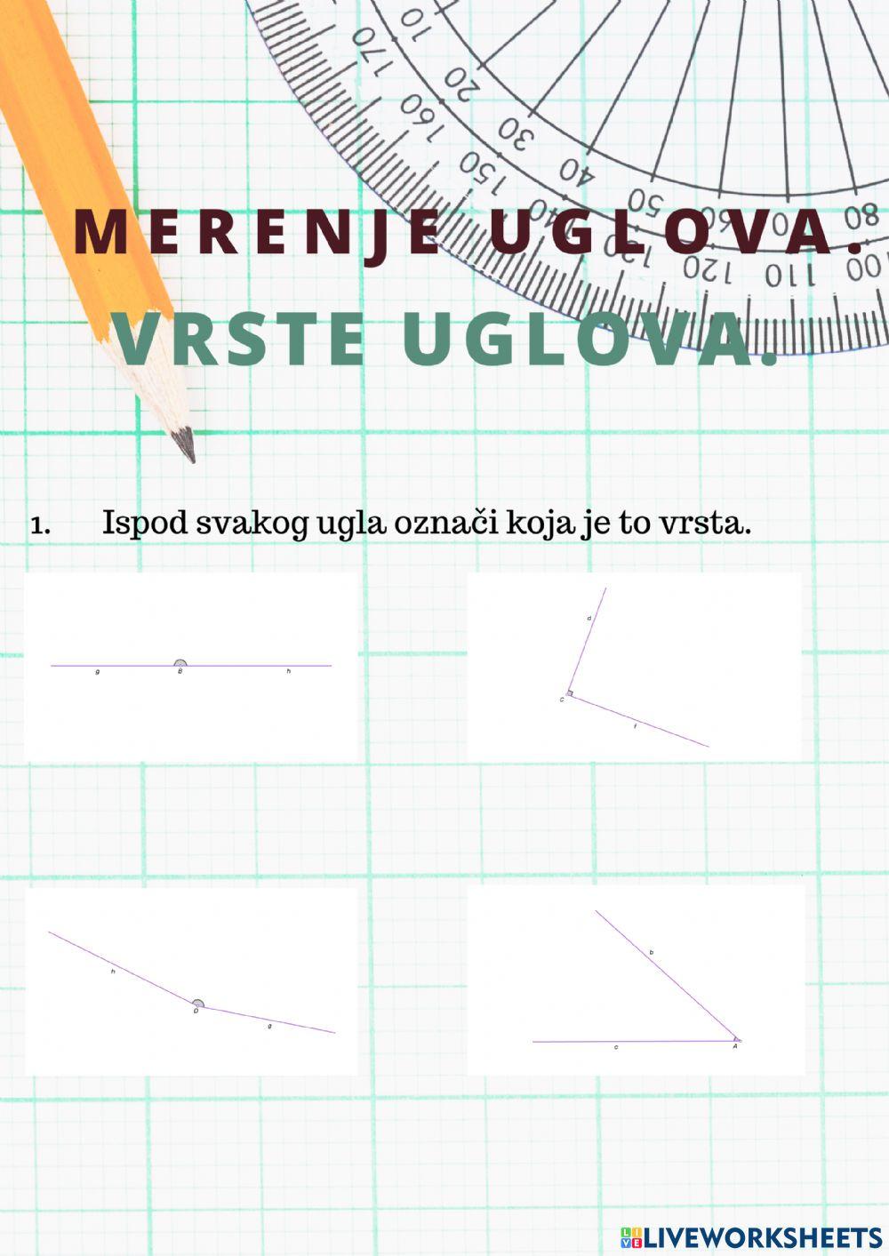 Vrste uglova. Mere uglova