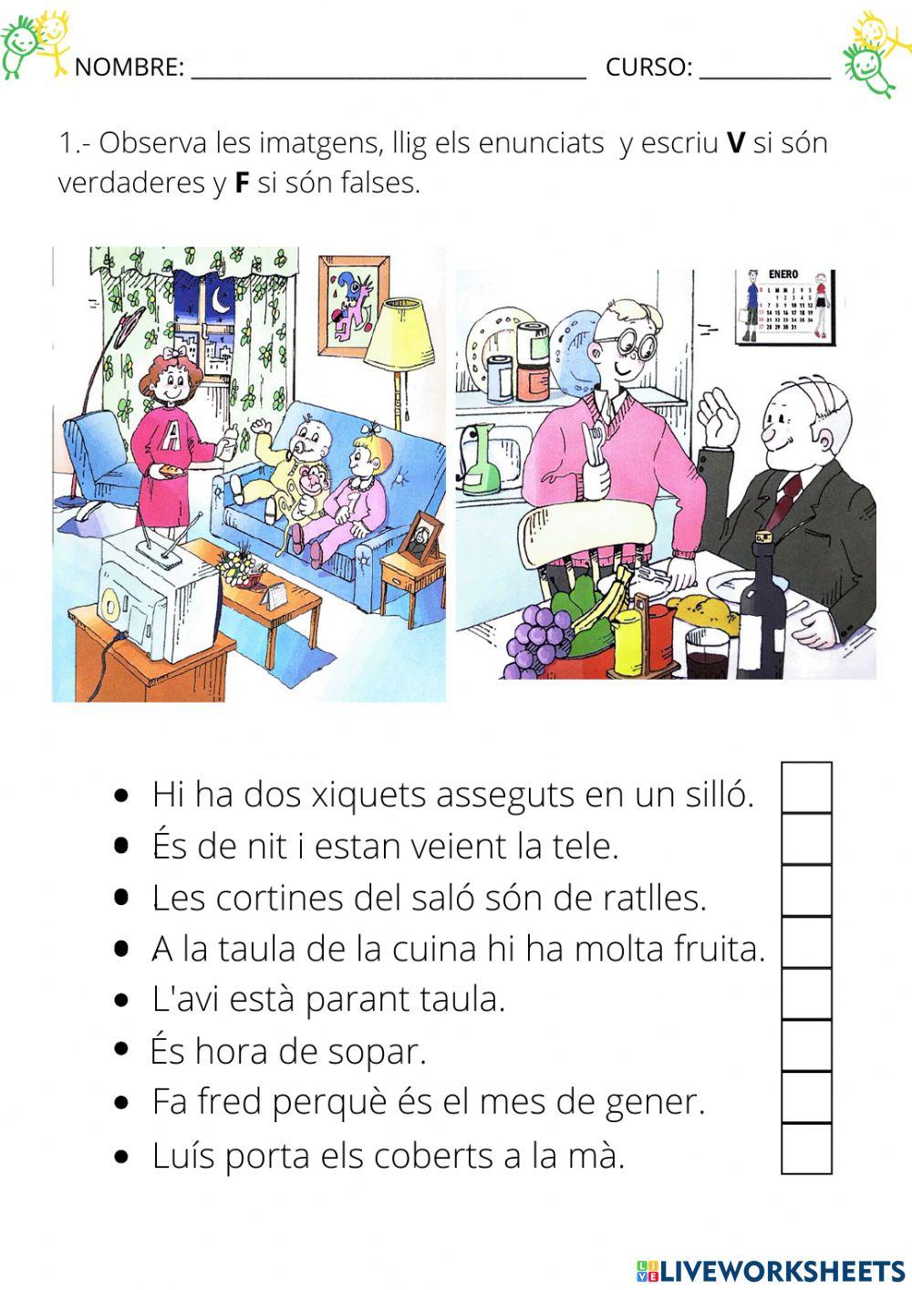 Al saló i a la cuina