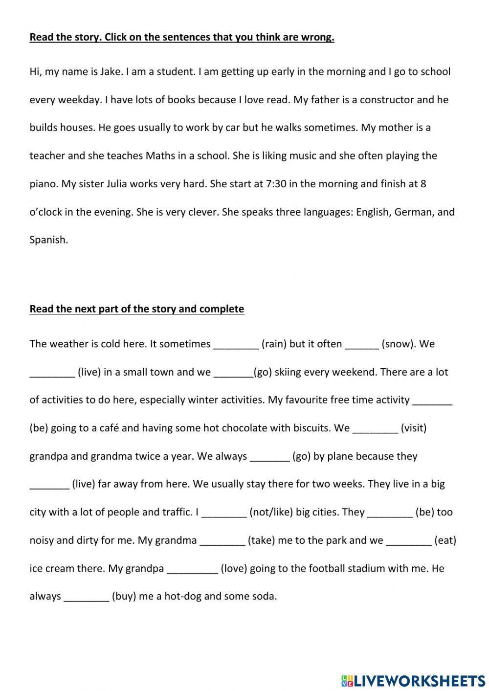 Present Simple Practice