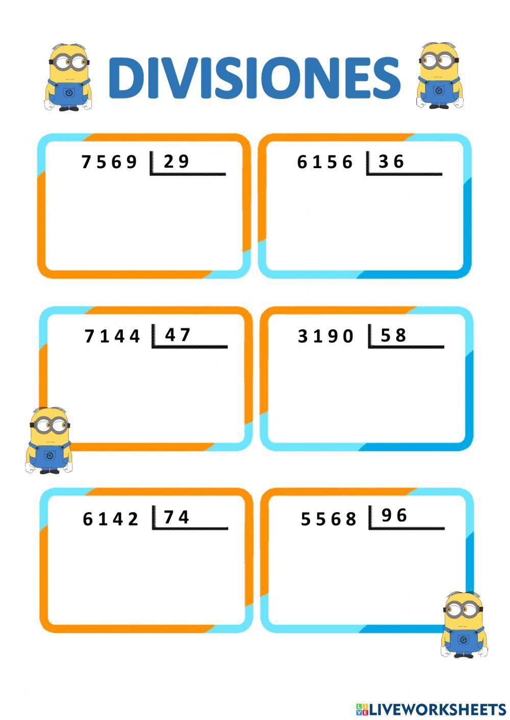 Divisiones dos cifras