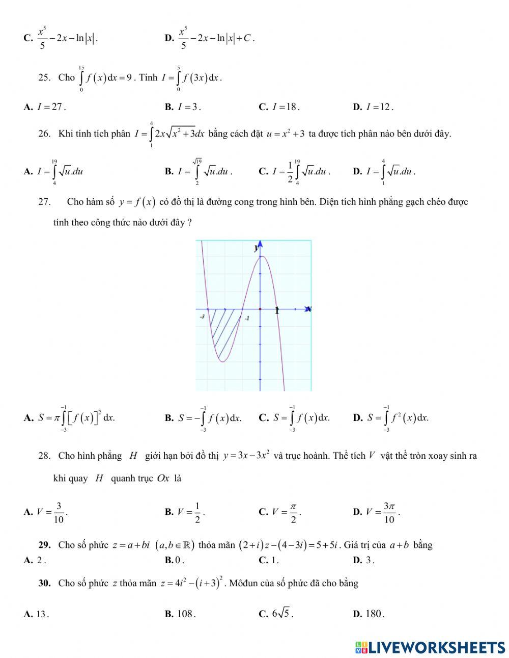 Đề ôn học kì 2 số 6