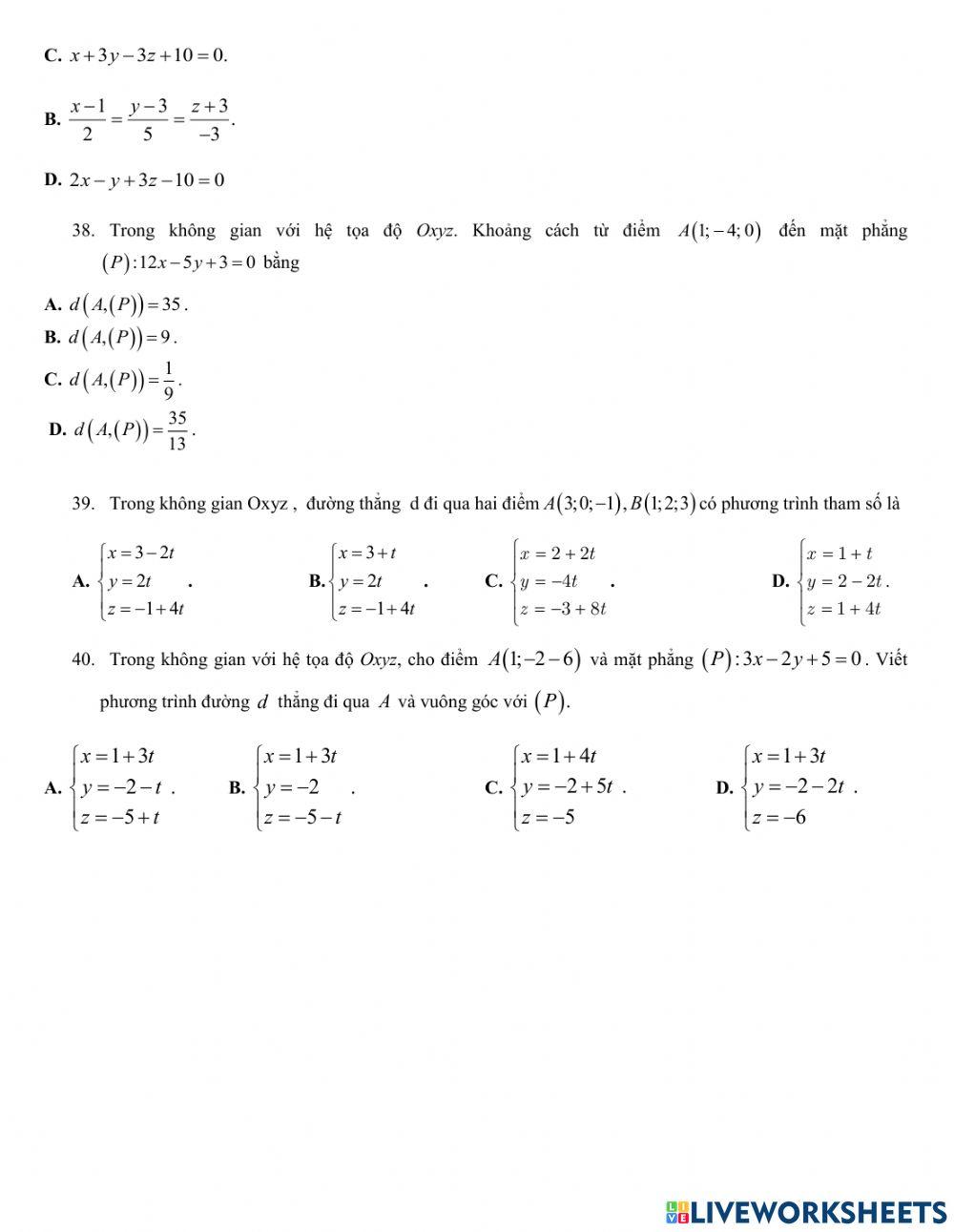 Đề ôn học kì 2 số 6