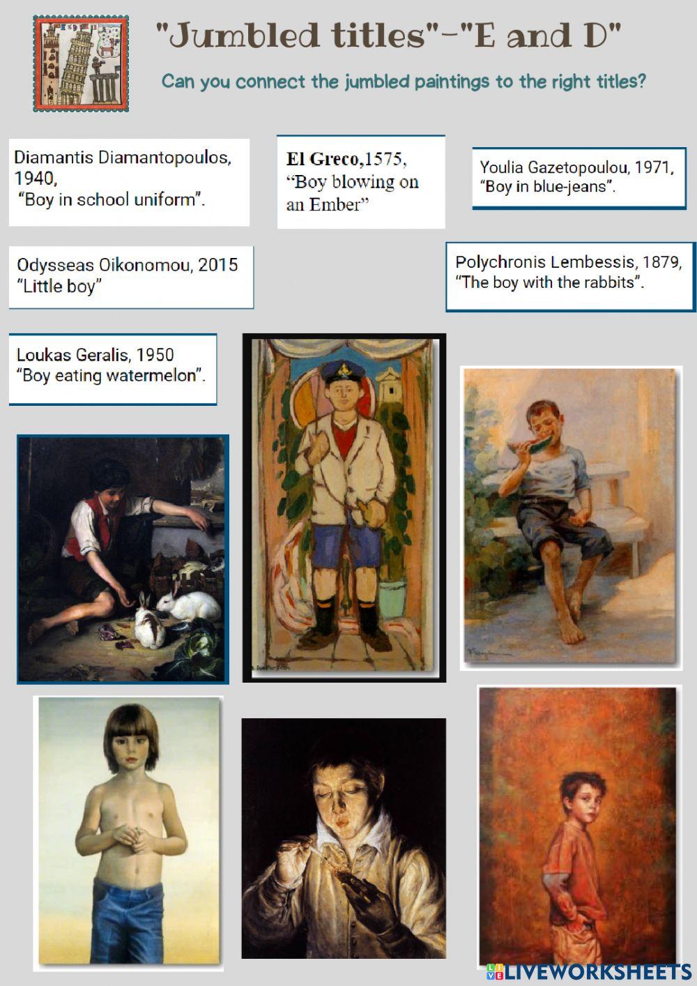 Jumbled, Greek paintings