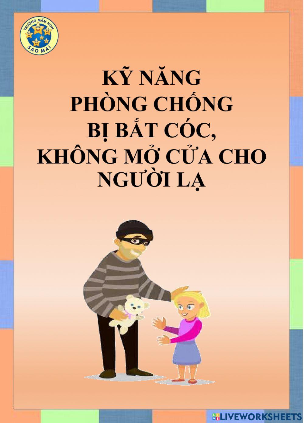 Kỹ năng phòng chống bị bắt cóc, không mở cửa cho người lạ