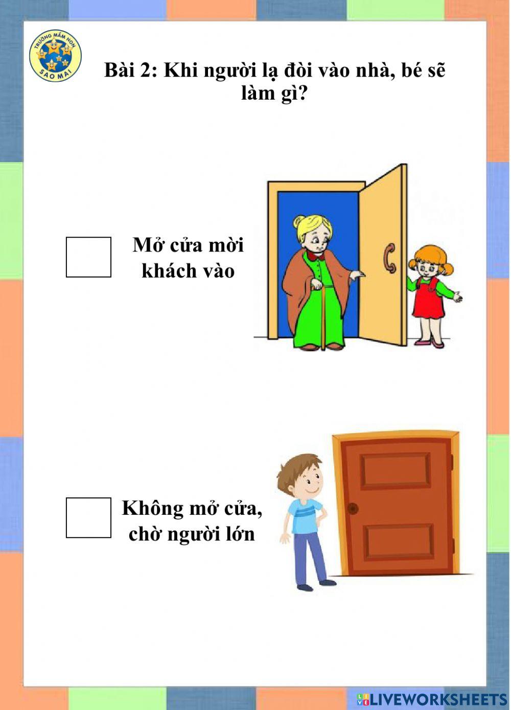 Kỹ năng phòng chống bị bắt cóc, không mở cửa cho người lạ
