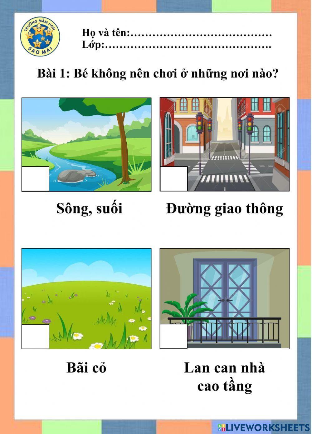 Không chơi ở những nơi nguy hiểm