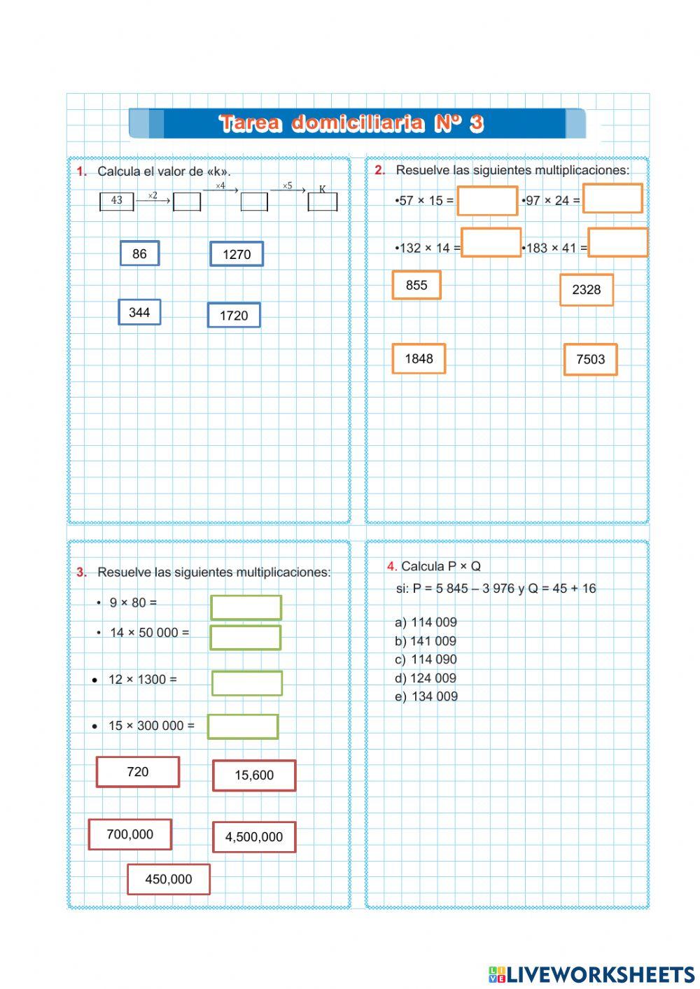 Multiplicación de Números Naturales