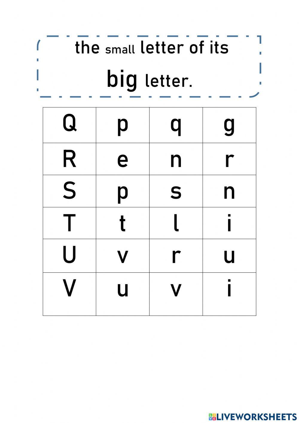 Big Letter - Small Letter