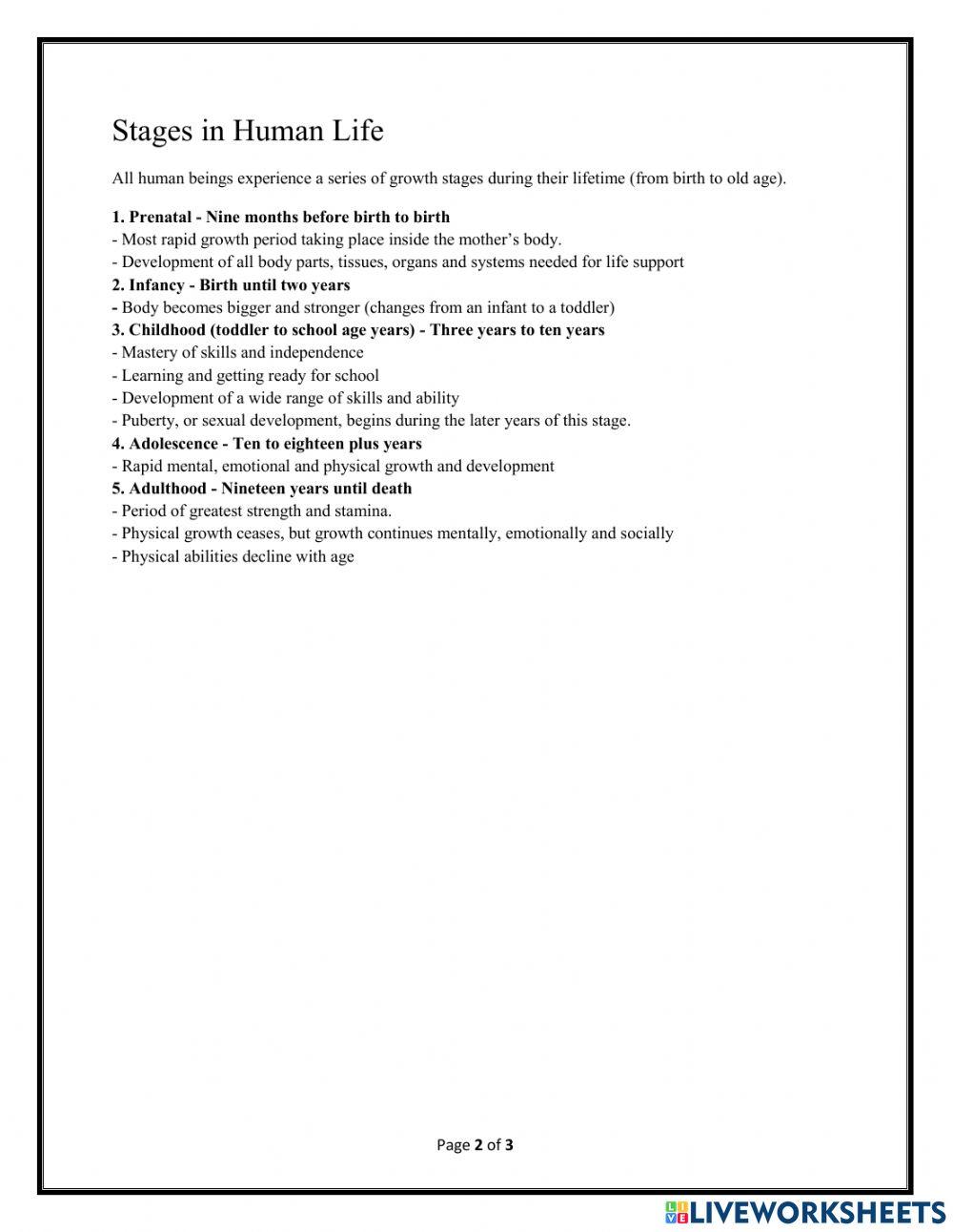 Health and Family Life