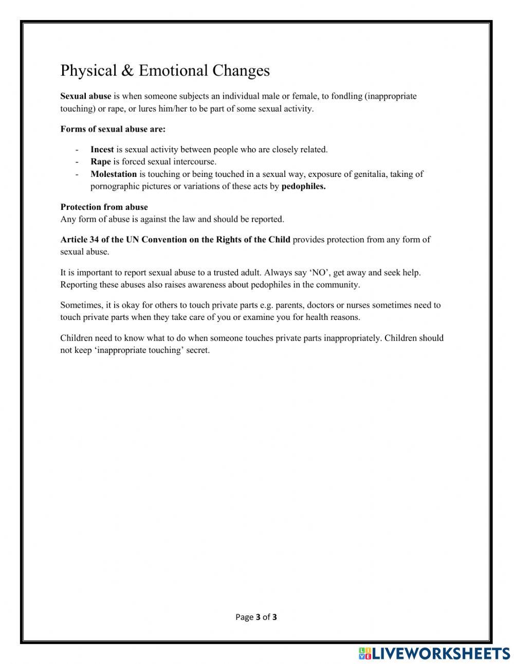 Health and Family Life